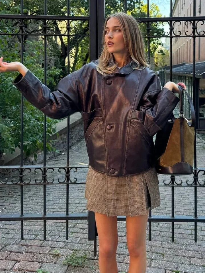 Lunaria Women Jacket Brooke Women's Faux Leather Street Jacket