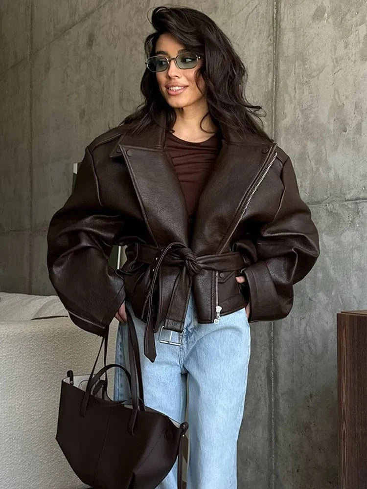 Lunaria Women Jacket brown 1 / S June Suede Bomber Jacket For Women
