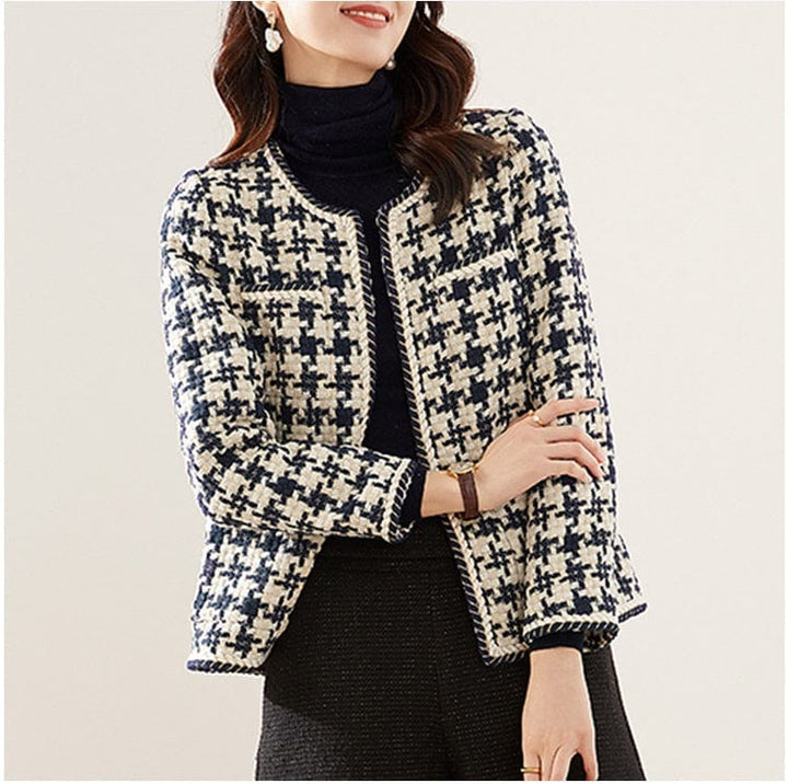 Lunaria Women Jacket cream / L Kiki Tweed Houndstooth Style Jacket