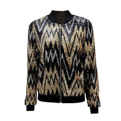 Lunaria Women Jacket Emerson Sequin Party Bomber Jacket For Women