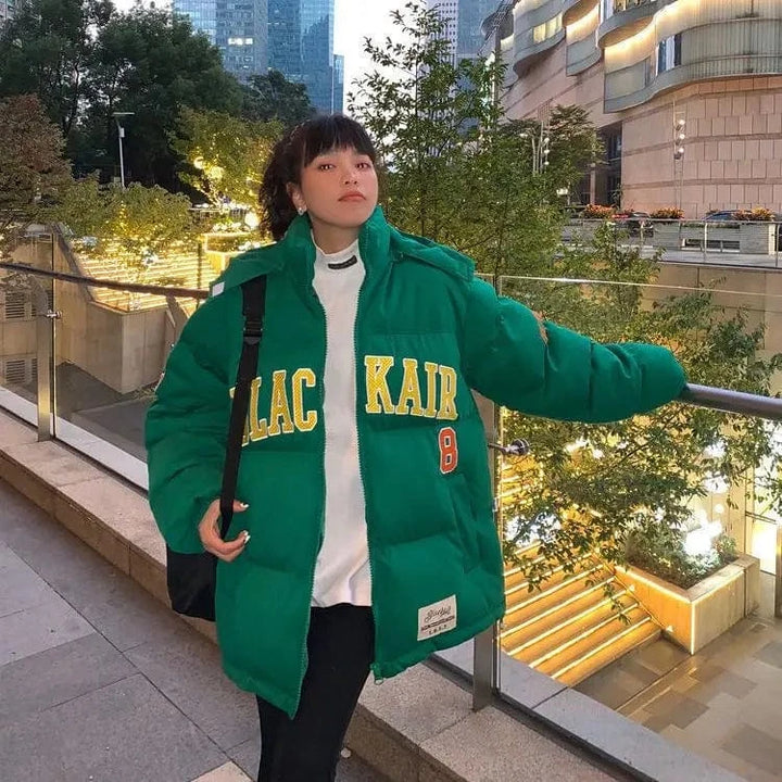 Lunaria Women Jacket Gabrielle Retro Varsity Puffer Jacket