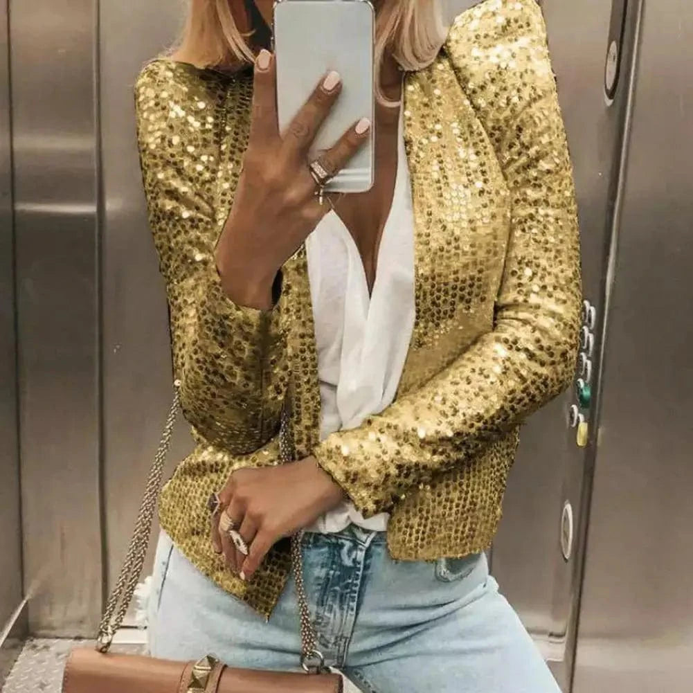 Lunaria Women Jacket Gold / S Ingrid Sequin Jacket