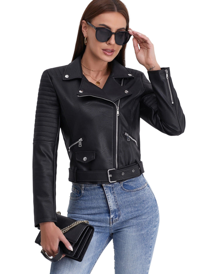 Lunaria Women Jacket Karen Biker Leather Jacket