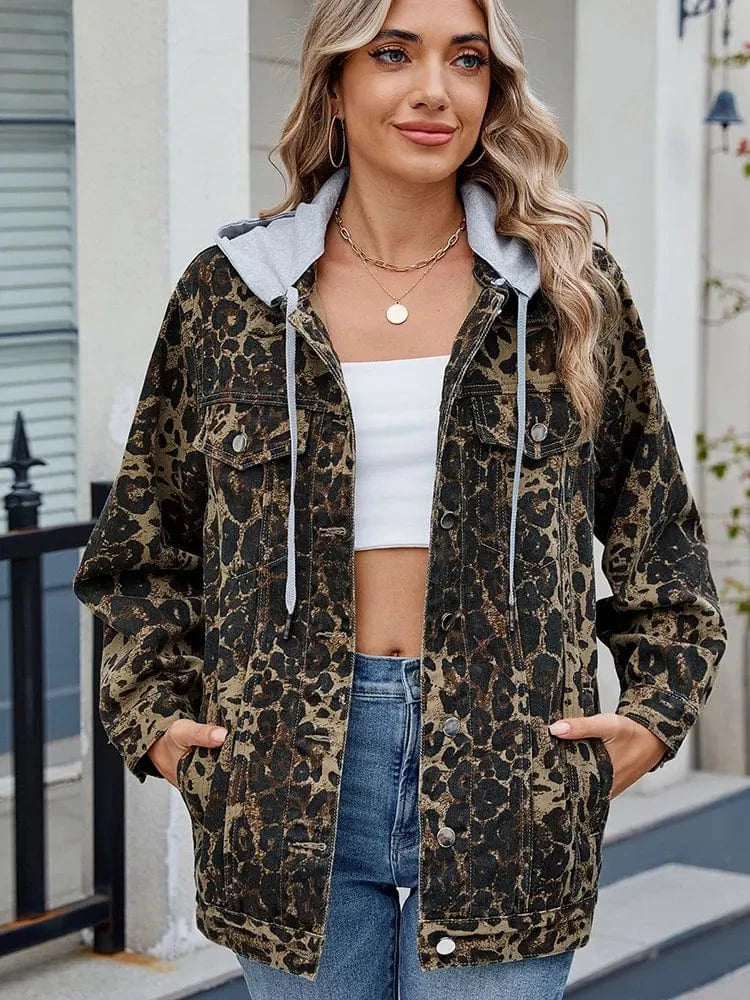 Lunaria Women Jacket Maura Vintage Relaxed Hooded Denim Jacket For Women