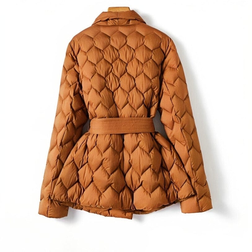 Lunaria Women Jacket Megan Quilted Belted Puffer Jacket