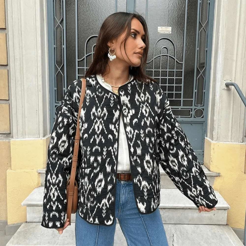 Lunaria Women Jacket Meredith Printed Quilted Jacket For Women