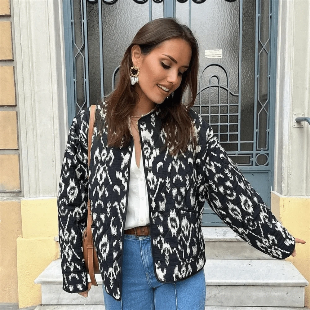 Lunaria Women Jacket Meredith Printed Quilted Jacket For Women