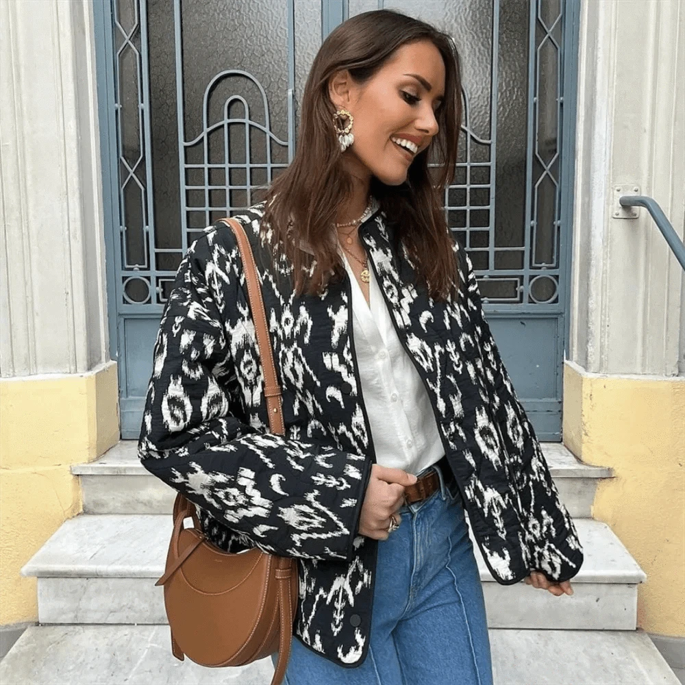 Lunaria Women Jacket Meredith Printed Quilted Jacket For Women