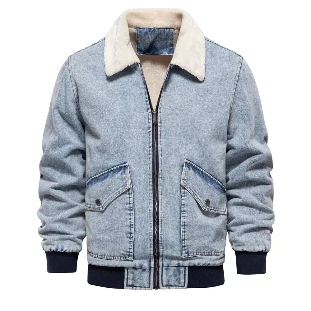 Lunaria Women Jacket Sky blue / S Irene Sherpa-Lined Denim Jacket
