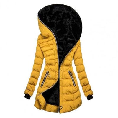 Lunaria Women Jacket Yellow / S Melissa Women Puffer Zip Winter Jacket
