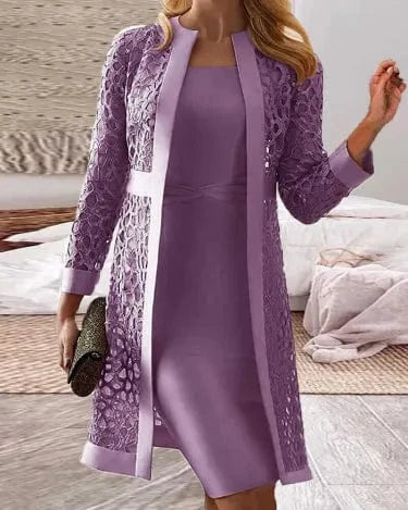 Lunaria women set Livia Two Piece Lace Vest Dress Set For Women