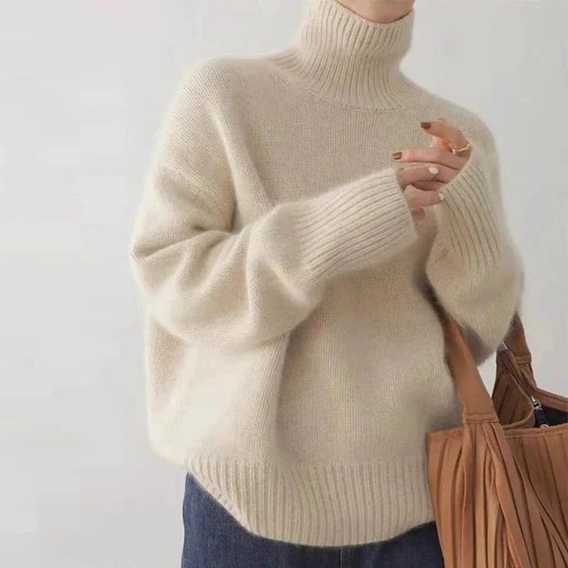 Lunaria Women Sweater Apricot / S Elise Turtleneck Sweater