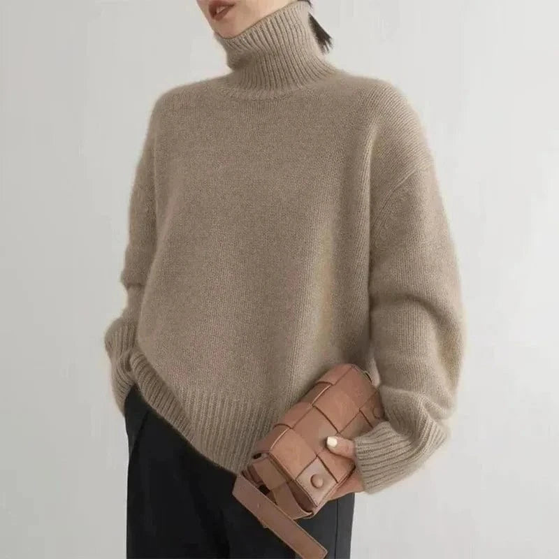 Lunaria Women Sweater Camel / S Elise Turtleneck Sweater