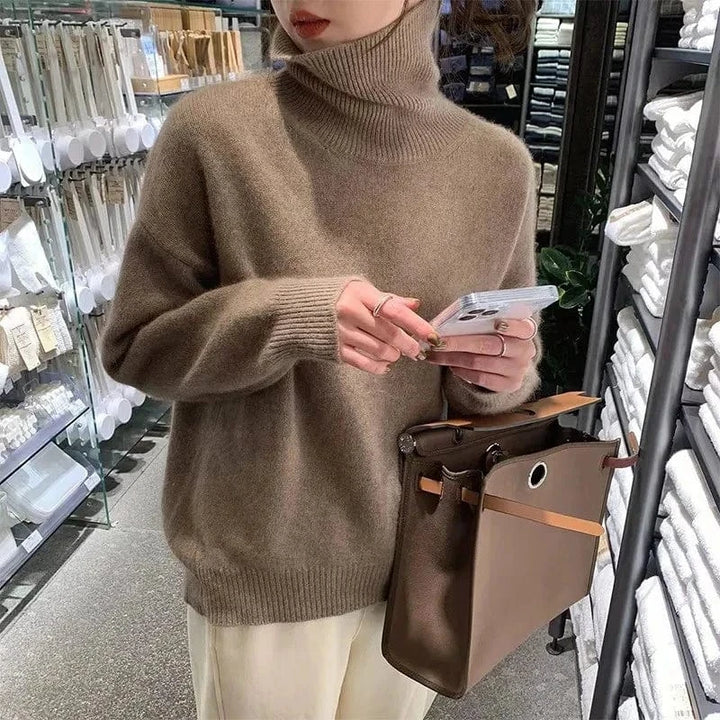 Lunaria Women Sweater Coffee / S Elise Turtleneck Sweater