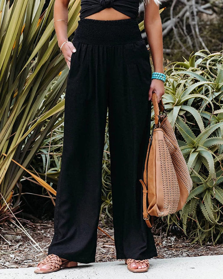Lunaria Women Trouser black / S Ainsley Casual Summer Trousers
