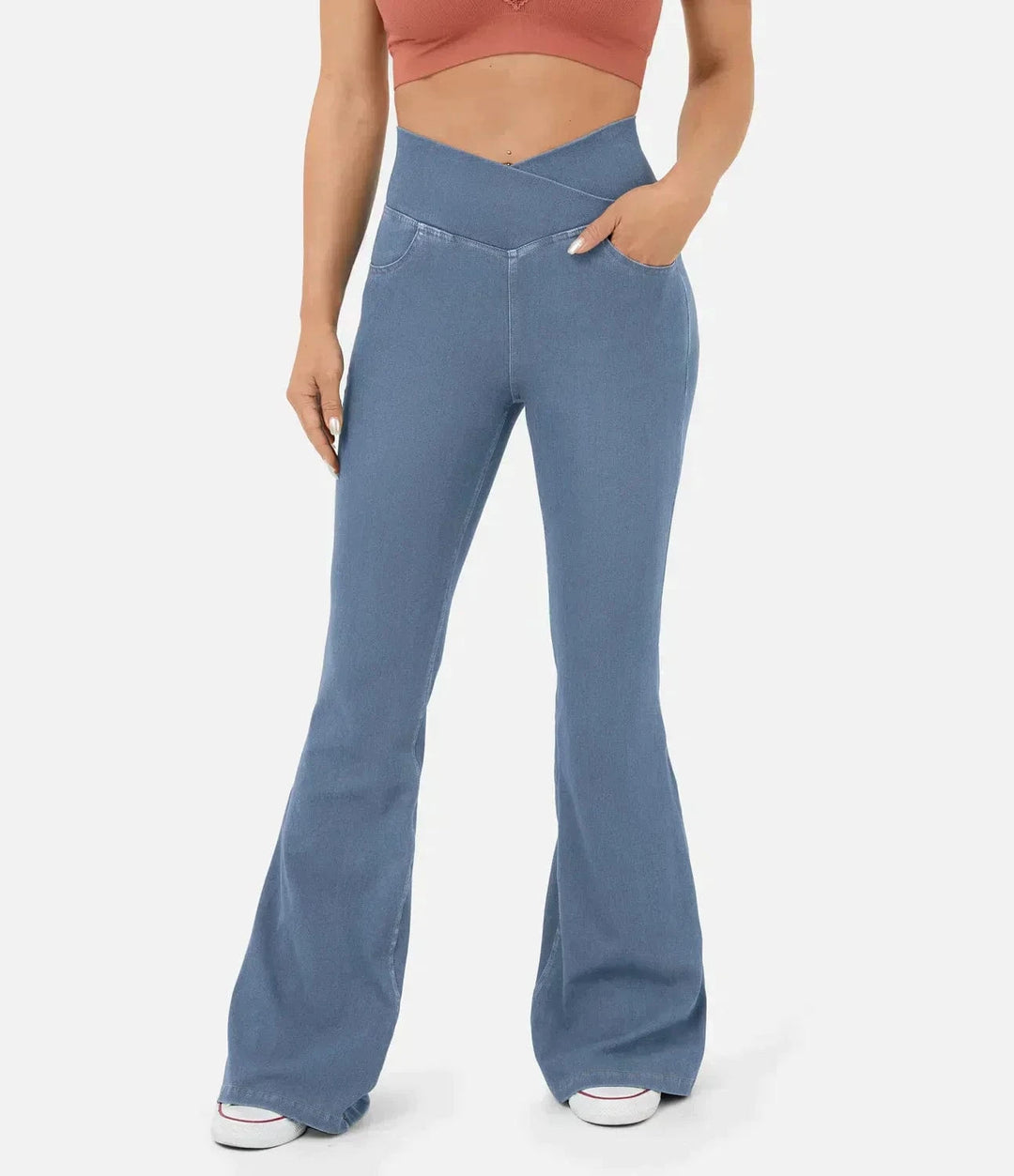 Lunaria Women Trouser Tamsyn High-Waist Retro Flare Trousers