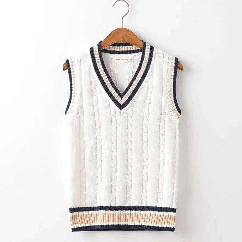 Lunaria Women Vest Antonella Cable Knit Sleeveless Vest