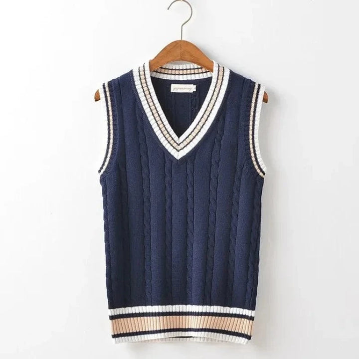 Lunaria Women Vest Antonella Cable Knit Sleeveless Vest