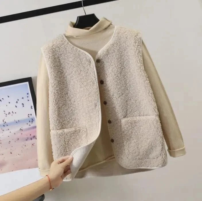 Lunaria Women Vest Beige / S Kimberly Reversible Fleece Vest