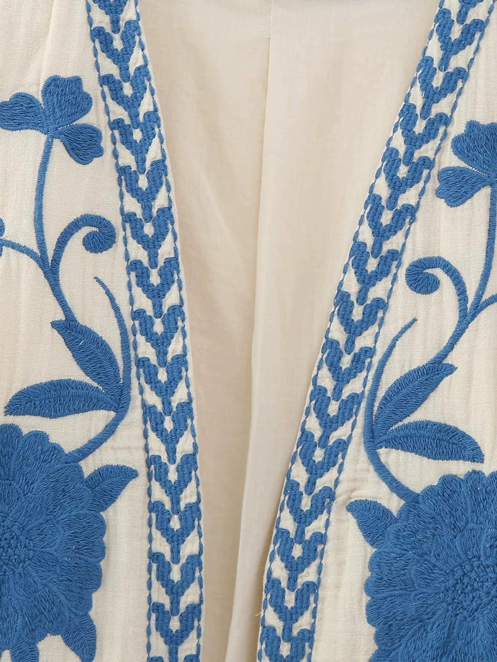 Lunaria Women Vest Carolina Floral Embroidered Vest