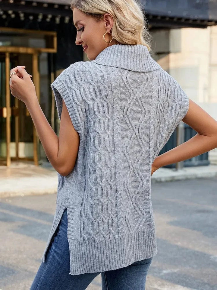 Lunaria Women Vest Cassandra High-Neck Knitted Vest