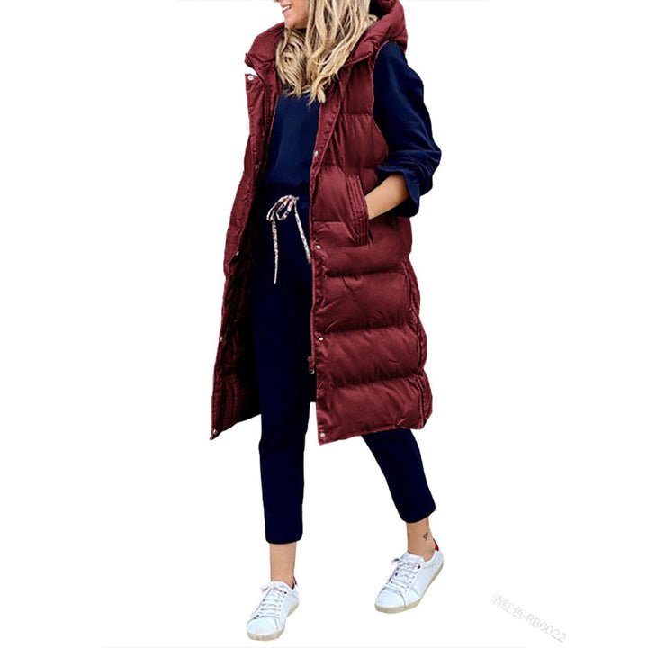 Lunaria Women Vest Julie Women Long Puffer Vest With Hood