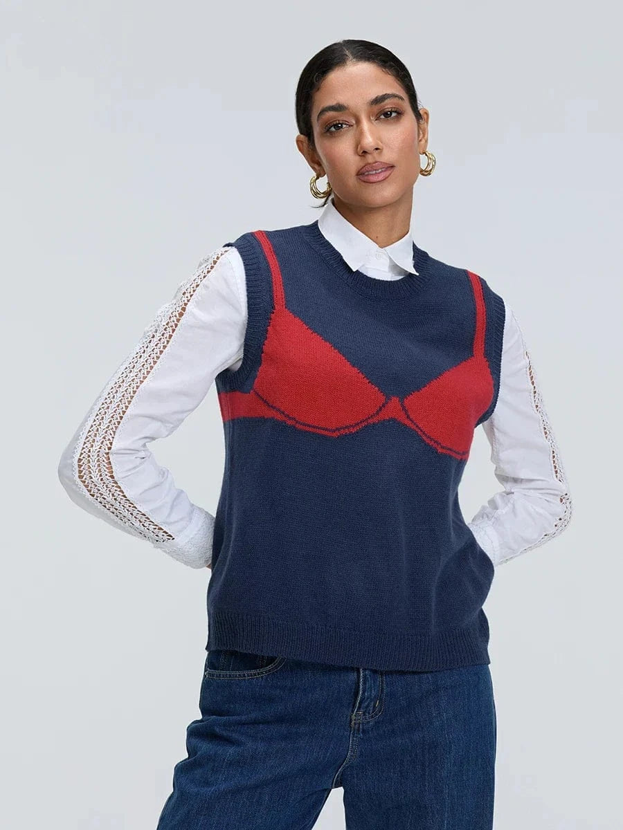 Lunaria Women Vest Laura Statement Knit Vest