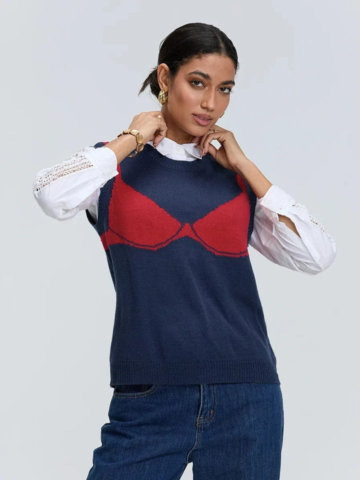 Lunaria Women Vest Laura Statement Knit Vest