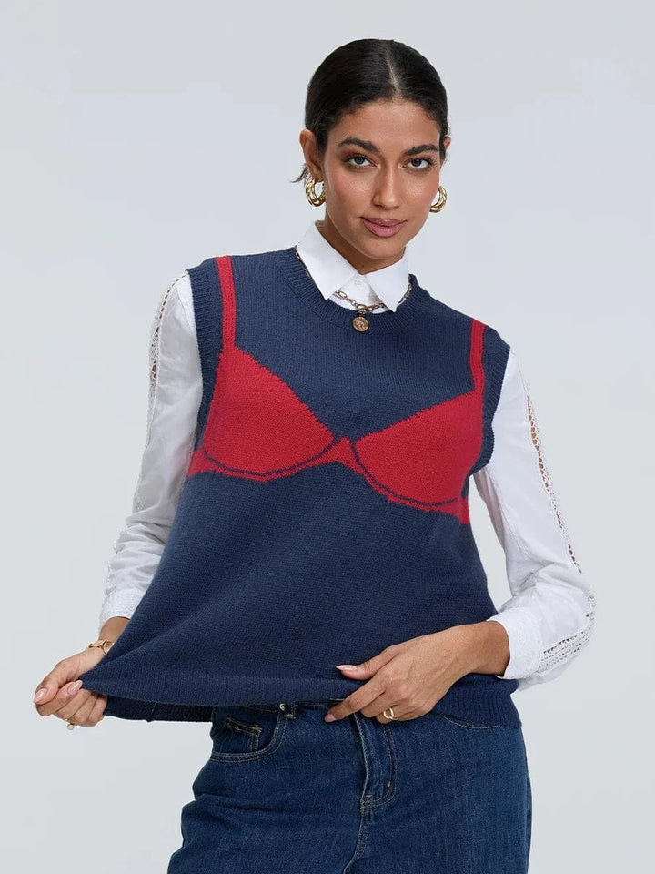 Lunaria Women Vest Laura Statement Knit Vest