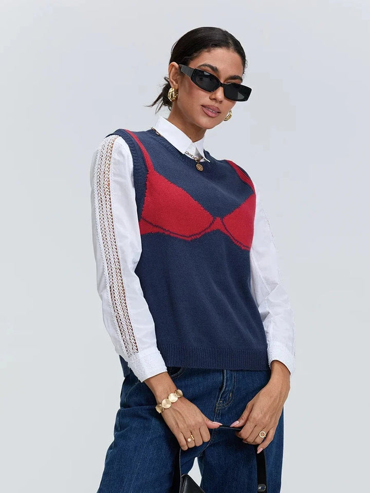 Lunaria Women Vest Laura Statement Knit Vest