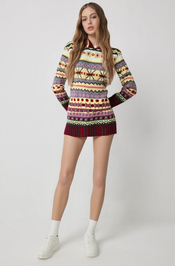 Zoe Knit Mini Sweater Dress