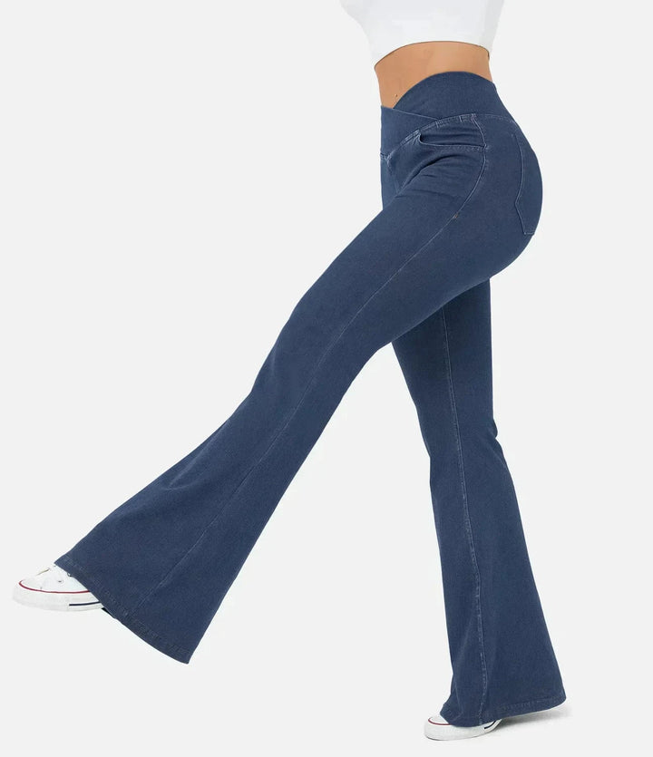 Tamsyn High-Waist Retro Flare Trousers